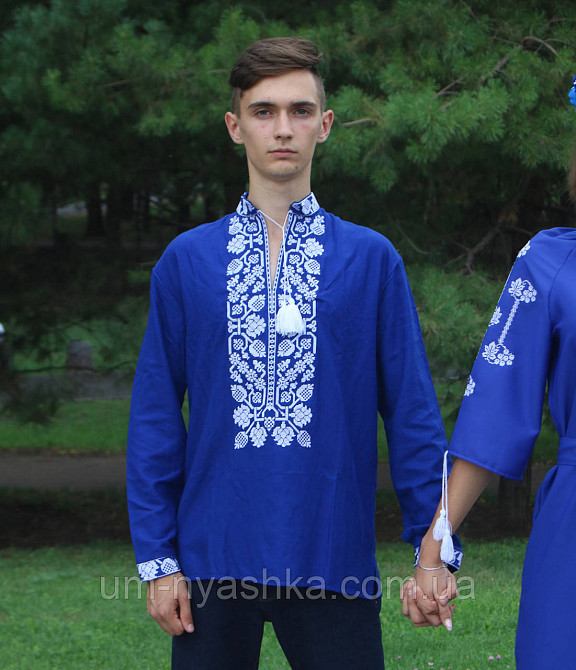 Мужская льняная вышиванка Всеволод2 Кривой Рог - изображение 1