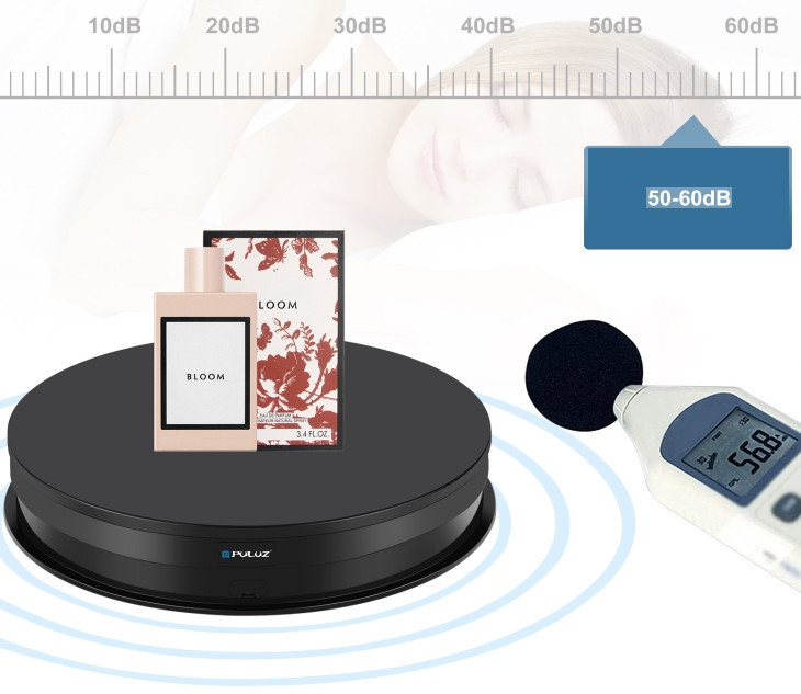 Предметний стіл поворотний 30см з пультом чорний для фото-відеозйомки Puluz PU3131B Київ - фото 3