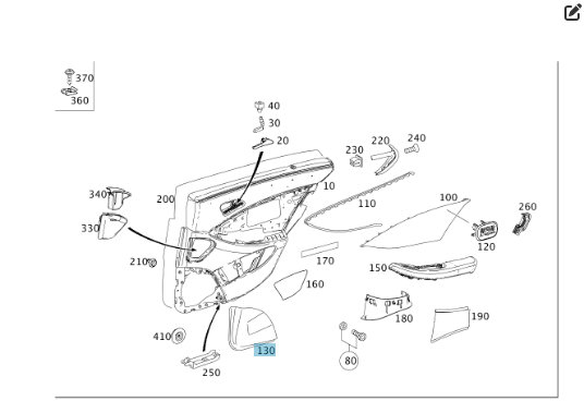 Mercedes-Benz  A2197370288 8K67 Накладка динаміка бежева на карті задніх правих дверей CLS C219 Одеса - фото 2