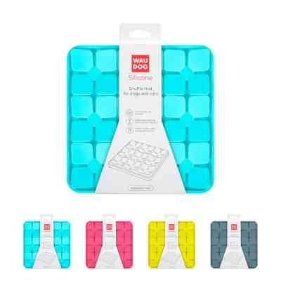 Универсальная посуда для животных WAUDOG Silicone Коврик для поиска корма 20х20х1.7 см голубой (23512) Винница