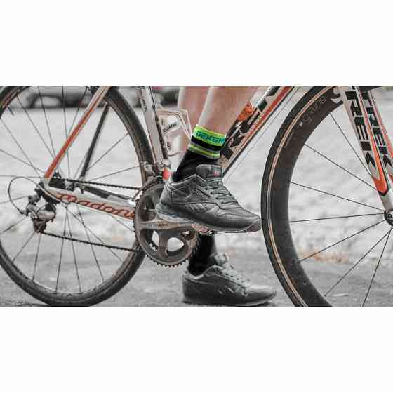 Носки водонепроницаемые Dexshell Pro Visibility Cycling DS648HVYS Черные с зеленой полосой (36-38) р Винница