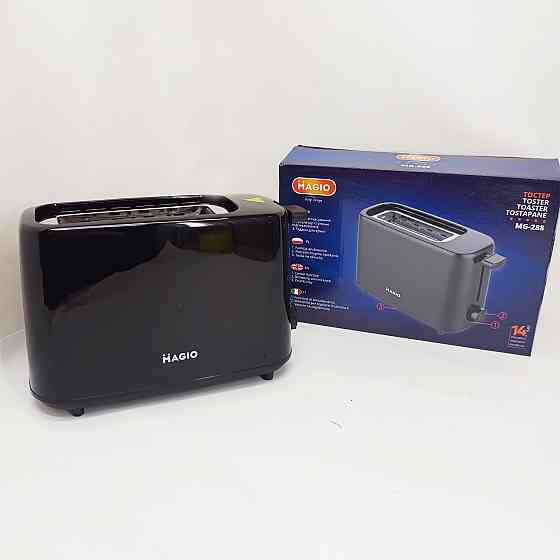 Тостер на 2 ломтика с терморегулятором Magio MG-288 550Вт, Хороший тостер для хлеба компактный WV-31 Львов