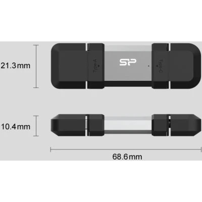 USB флеш накопитель Silicon Power USB 64G SILICON POWER usb3.2+TypeC Mobile C51 (SP064GBUC3C51V1S) Винница - изображение 5