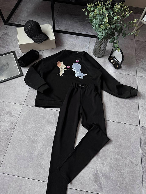 Жіночий трендовий зимовий костюм Чорний, 46/48 Одеса - фото 10