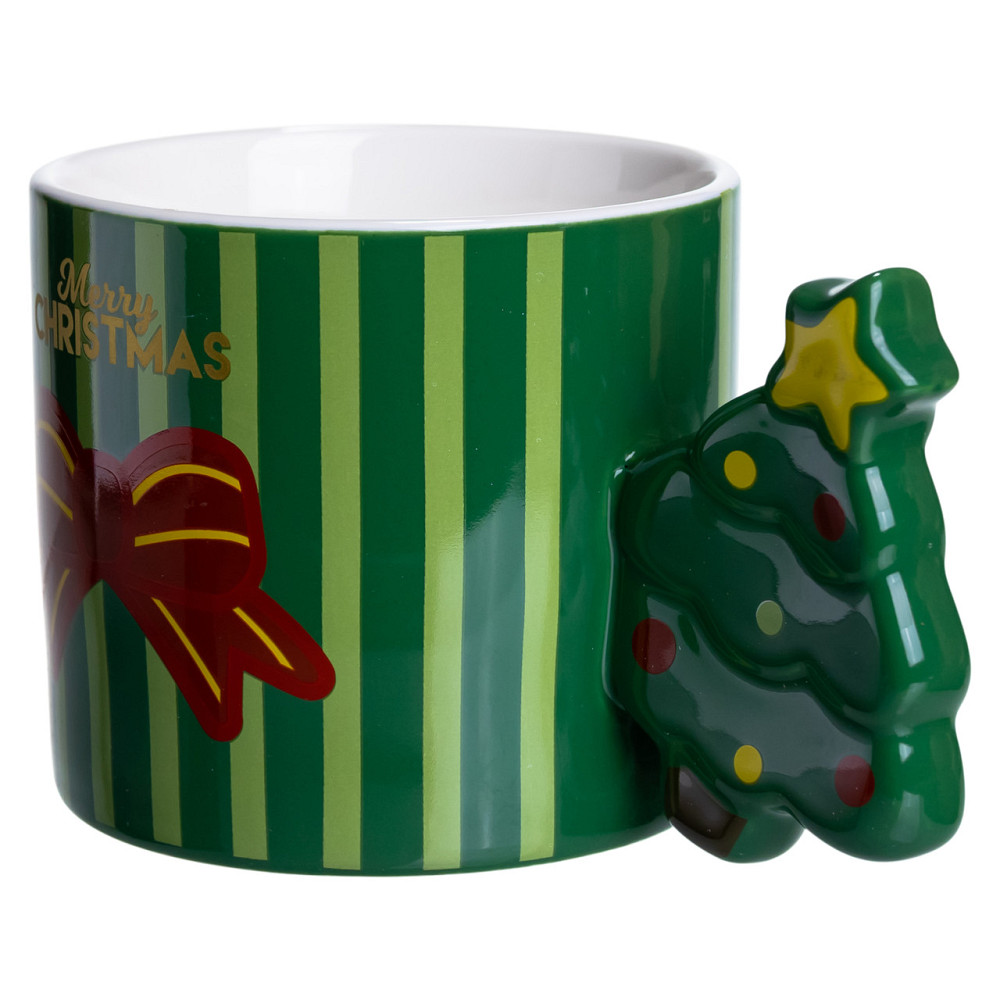 Yiwu Чашка порцелянова новорічна Merry Christmas 350 (мл) Зелена Yiwu FM-CS-51GR Коломия - фото 4