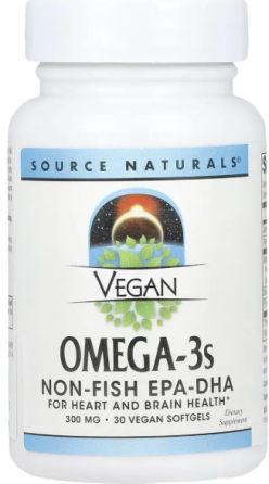 Омега-3 для веганів Source Naturals Vegan Omega-3s EPA-DHA 300 mg 30 гел капс Київ