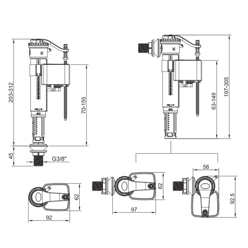 Комплект арматури Koer KT-0301-3/8"   ( KR5059 ) 31890 Харків - фото 5