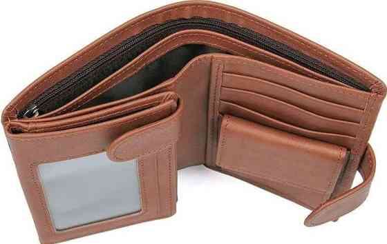 Портмоне мужское из натуральной кожи Коричневое (Vintage) Киев