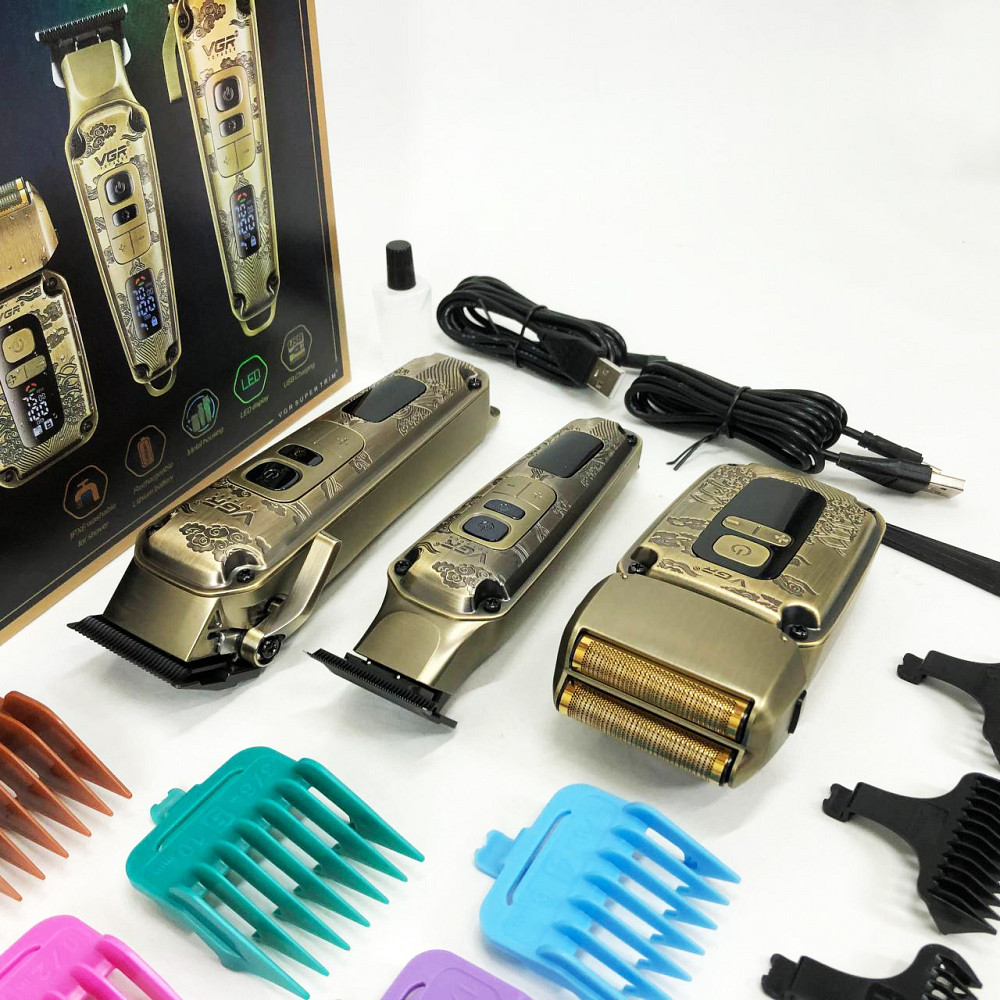 Професійна акумуляторна машинка Акумулятор VGR, Бездротовий акумуляторний тример для стрижки волосся KN-67 Львів - фото 1