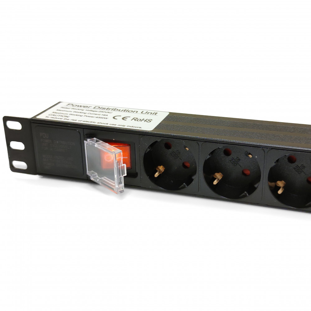 Мережевий фільтр Kingda (KD-GER(16)N1008WKPDY30W19A) чорний, 8 розеток з вимикачем, довжина кабелю 1.8 м Київ - фото 3