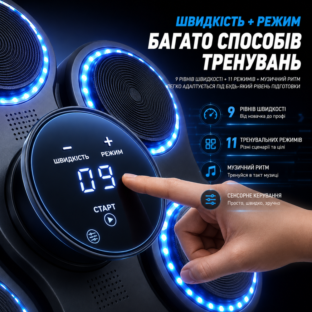 Настінний боксерський тренажер PowerPlay PP_4419 (музична боксерська машина-тренажер) Каменское - изображение 10
