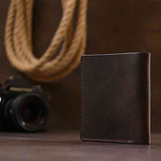 Шкіряний чоловічий гаманець Shvigel 16475 Коричневий Київ