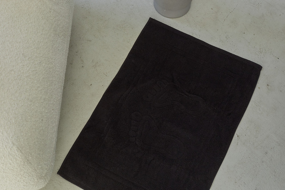 Комплект махрових рушників + килимок для ніг Ideal Textile Чорний Чернівці - фото 6