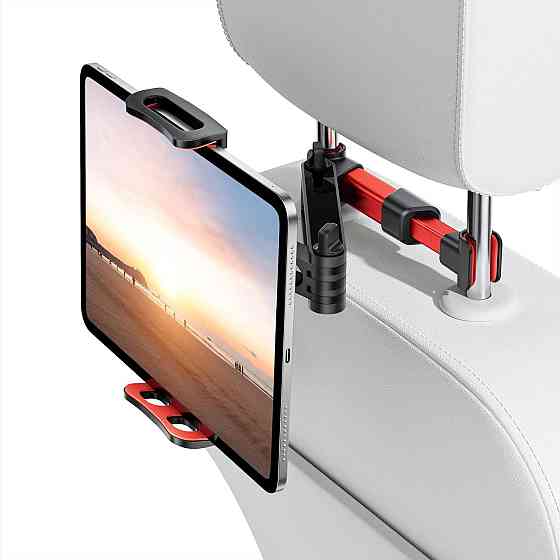 Тримач планшета Tryone 04 Extendable червоний універсальний для підголівника авто 4.4–11" регульований кріплення для планшета та Київ