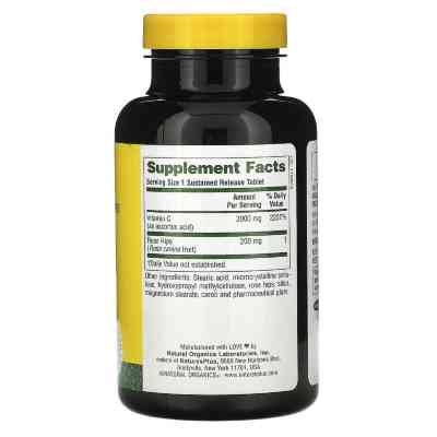 Вітамін Natures Plus Вітамін С, Ultra-C, 2000мг, Nature&apos;s Plus, 90 таблеток (NAP-02221) Вінниця