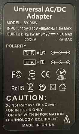 Сетевое зарядное устройство для ноутбука Laptop  Adapter SY-96W Днепр