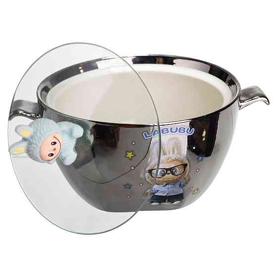 Бульйонниця порцелянова Labubu з кришкою і ручками 800 (мл) Ø15 (см) FM-34D Коломыя