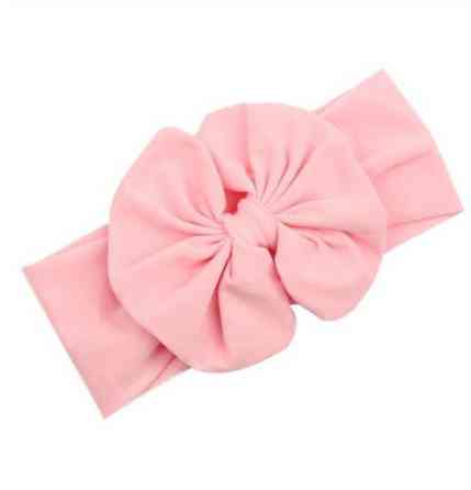 Широка дитяча пов'язка світло-рожева - ширина гумки 5см, окружність 40-54см, квітка 12см Київ