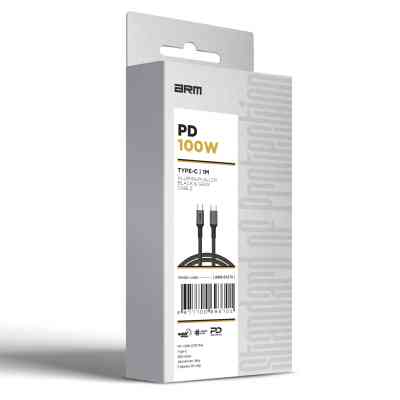 Дата кабель USB-C to USB-C 2.0m PD 100W black-grey Armorstandart (ARM69371) Вінниця