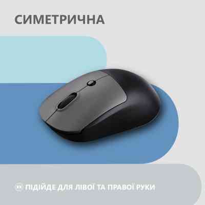 Мишка 2E MF218 Silent Wireless/Bluetooth Black/Grey (2E-MF218WBG) Вінниця