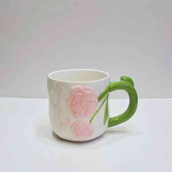 Чашка Півонія 440 мл рожевий Вінниця