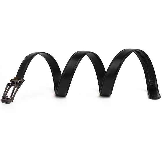 Ремінь чоловічий c тонкою пряжкою у вигляді рамки Vintage 20218 Чорний Київ