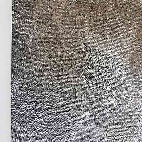 Шпалери метрові вінілові на флізелін дизайнерські Erismann Elle абстракція хвилі смуги чорно сірий металік Київ