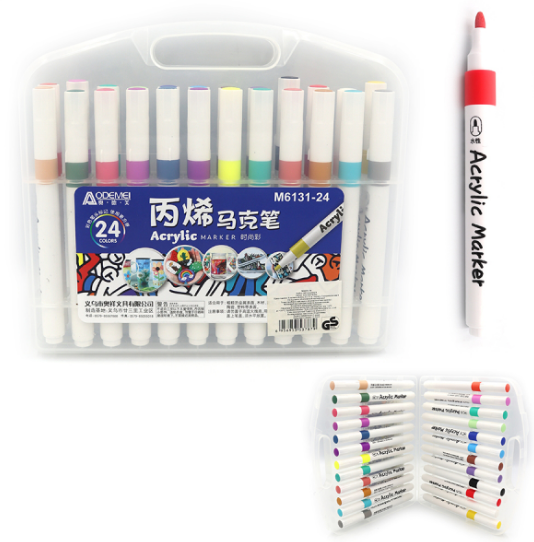 Набір скетчмаркерів акрил 24 кол. "Josef Otten" Aodemei, пласт. упак, M6131-24, шт Київ - фото 1