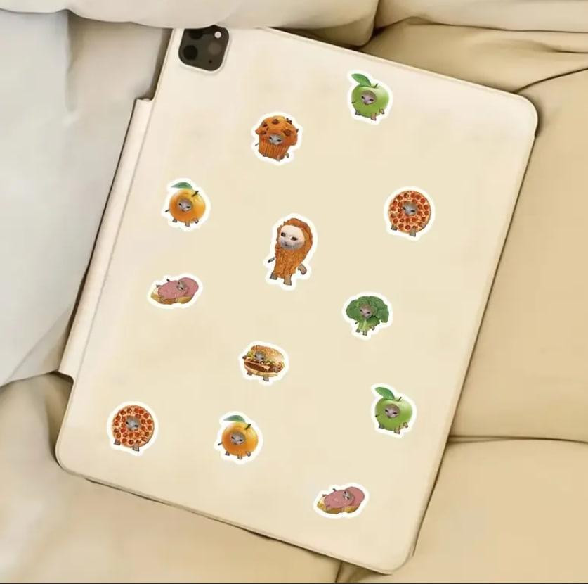 Наклейки Стікери Коти - Водонепроникні Вінілові Естетичні Наклейки з Котами для Пляшки Води, Комп'ют Київ - фото 5