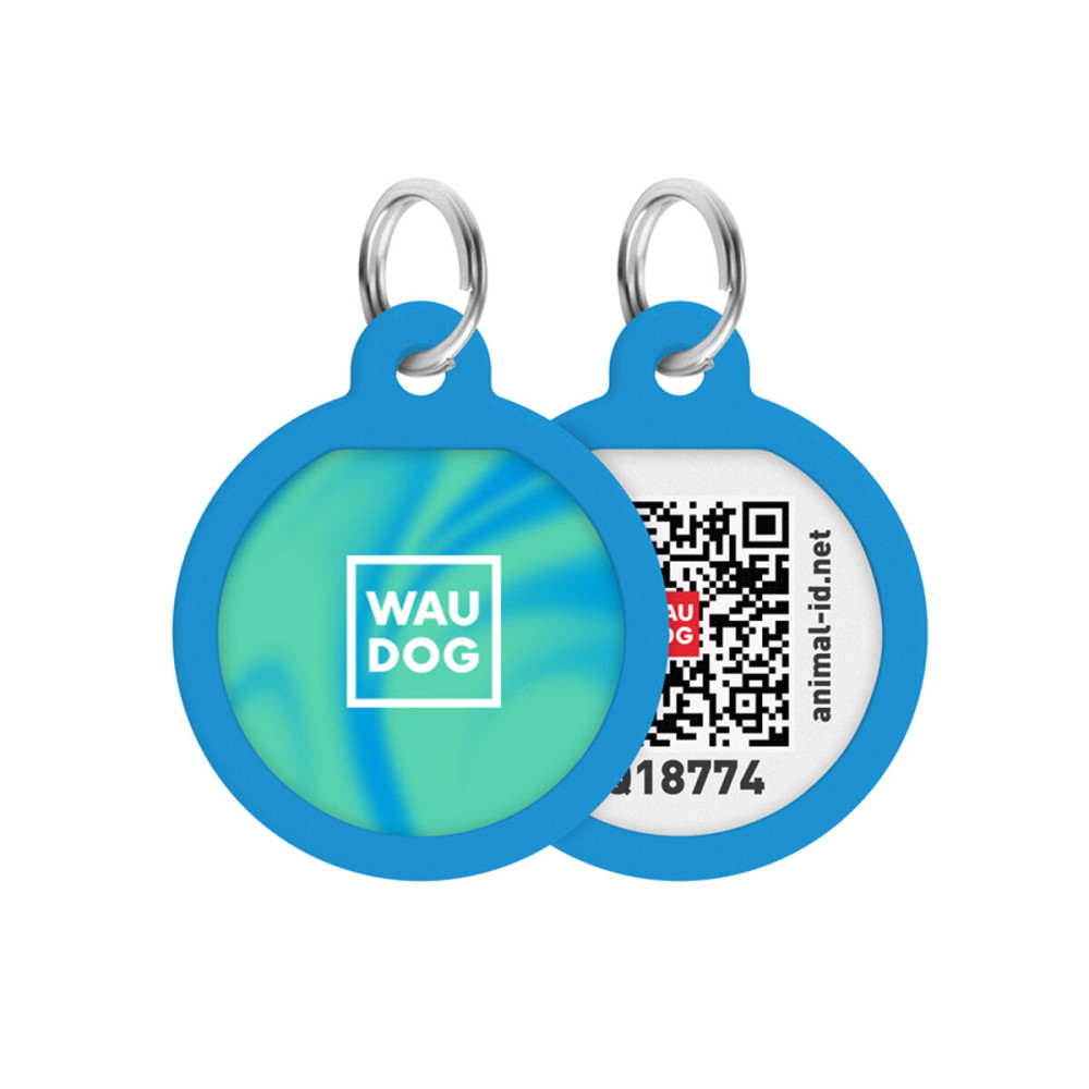 Адресник для собак и кошек металлический WAUDOG Smart ID с QR паспортом, рисунок 
