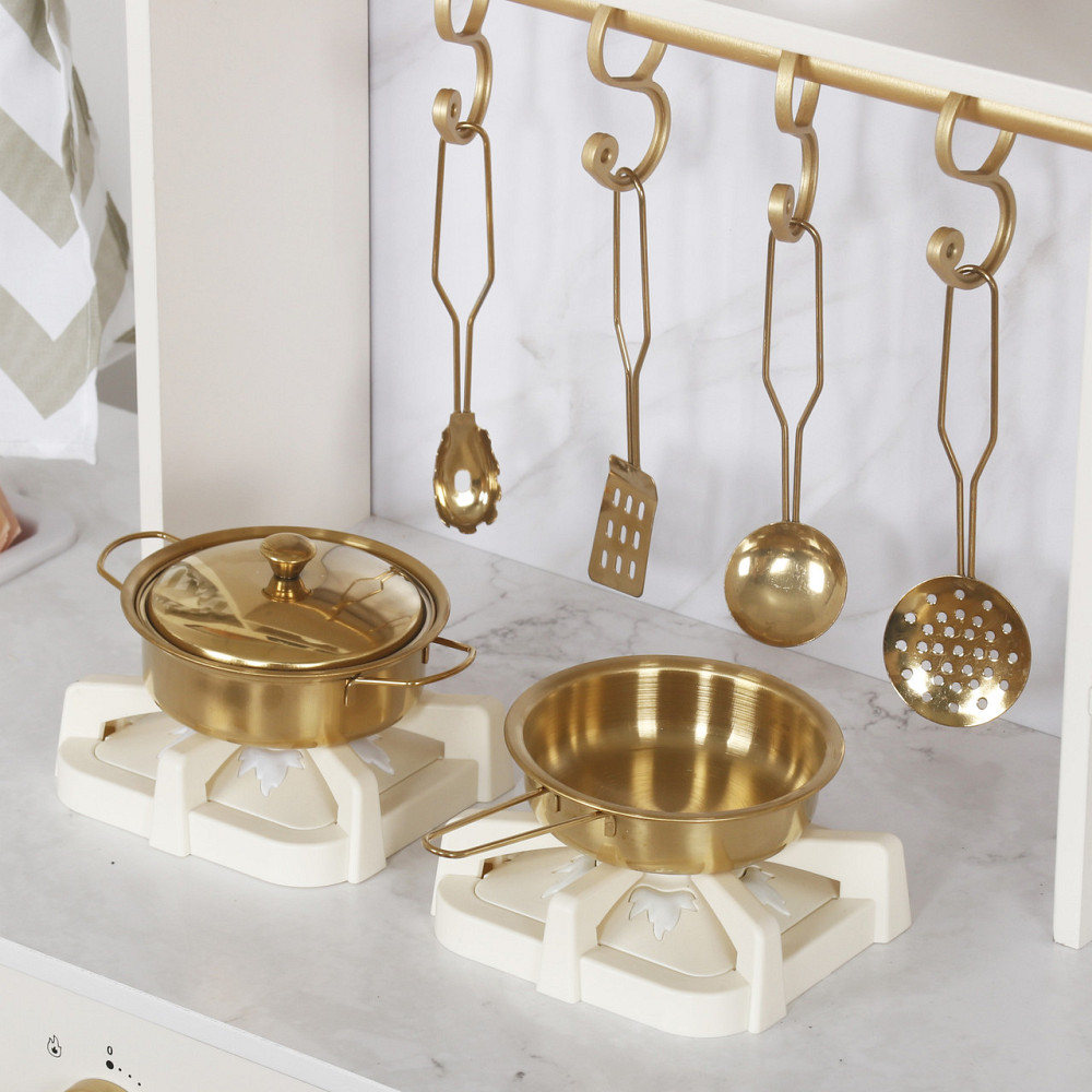 Дитяча дерев'яна ігрова кухня AVKO Равенна White, звукові та світлові ефекти (40010853) для дітей Київ - фото 3