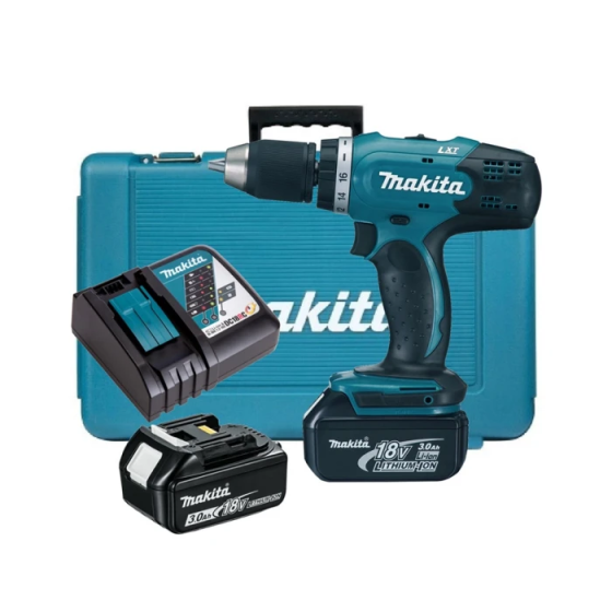 Аккумуляторная дрель-шуруповерт MAKITA LXT DDF453RFE с АКБ 2шт-18V 3.0 Аh, кейс Киев