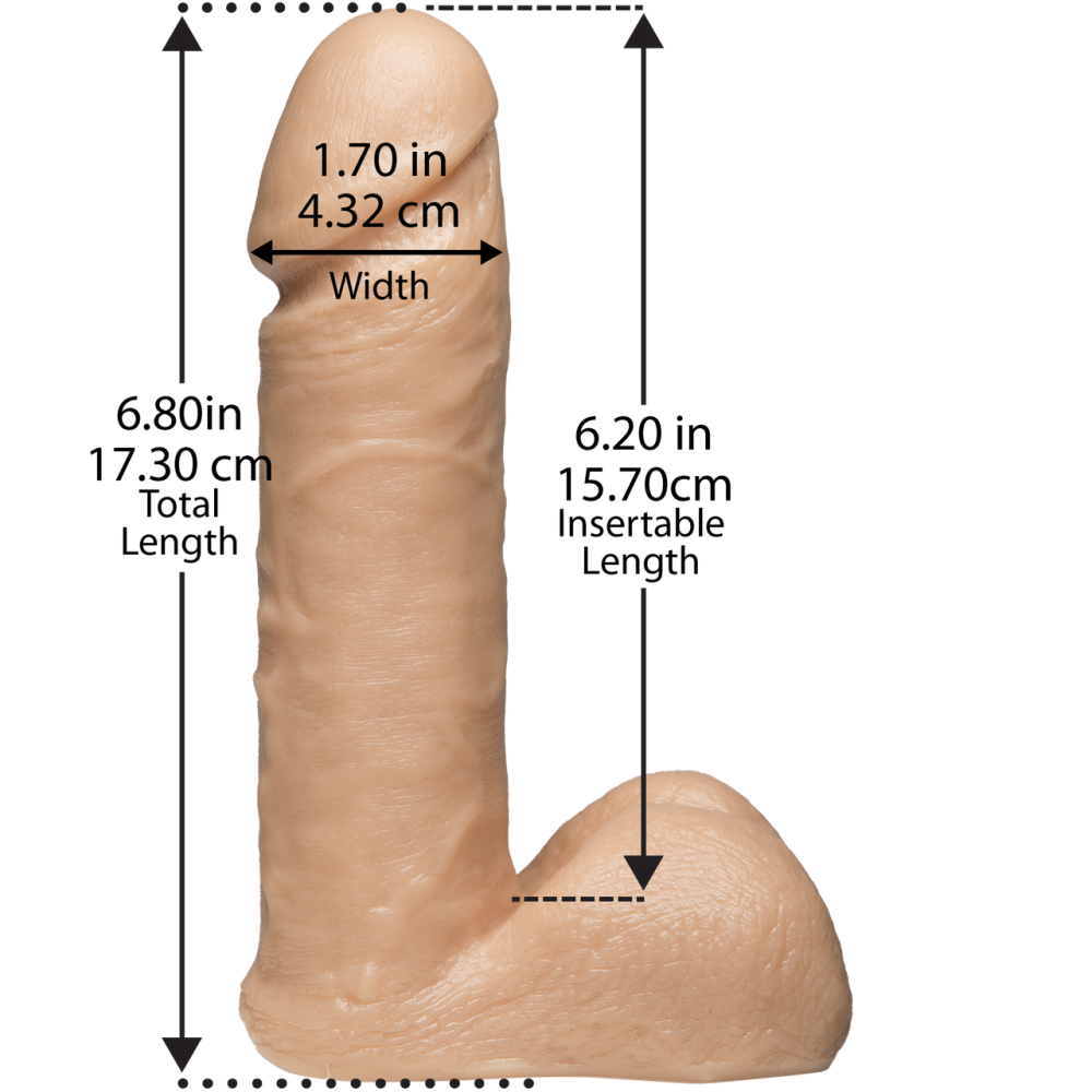 Фаллоимитатор Doc Johnson Vac-U-Lock - 6 Inch ULTRASKYN Cock White, диаметр 4,3см Sex Aura Киев - изображение 4