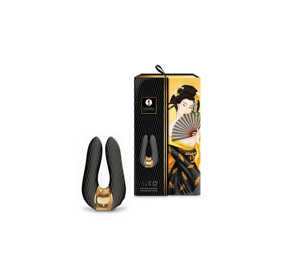 Вібратор для клітора Shunga Aiko Black, гнучкі кінчики Львів - фото 8