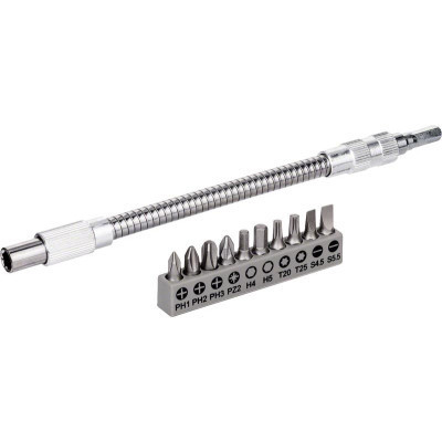 Набор инструментов Bosch гибкий удлинитель 200 мм + 10 біт (2.608.522.376) Винница - изображение 1