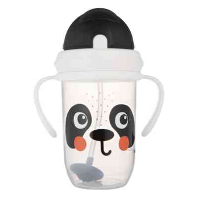 Поїльник-непроливайка Canpol babies BabiesBo з трубочкою і обтяжувачем, 270 мл, панда (56/617_whi) Вінниця
