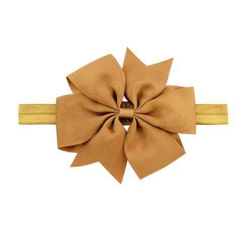 Дитяча кавова пов'язка з бантиком - на резинці, окружність від 30см до 48см, бант 9см Київ