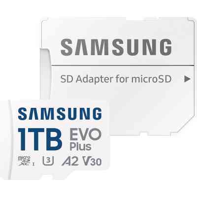 Карта памяти Samsung 1TB microSDXC Class UHS-I U3 V30 A2 EVO Plus + SD Adapter (MB-MC1T0SA/EU) Винница