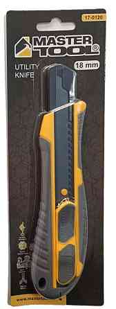 MASTERTOOL Ніж будівельний MASTERTOOL з відламним лезом 18 мм ABS пластик з TPR покриттям метал Киев