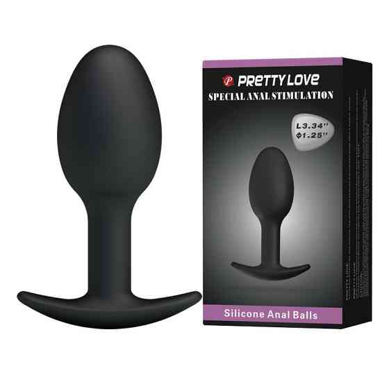 Анальна пробка - Pretty Love Special Anal Stimulation Anal Balls 3.34" Black Sex Aura Київ