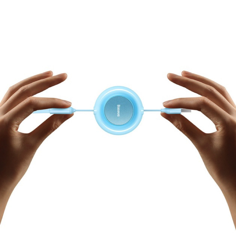 Кабель Baseus Bright Mirror 2 Series Retractable 3-in-1 Fast Charging  Data Cable USB to M+L+C 3.5A 1.1m Sky Blue Киев - изображение 8