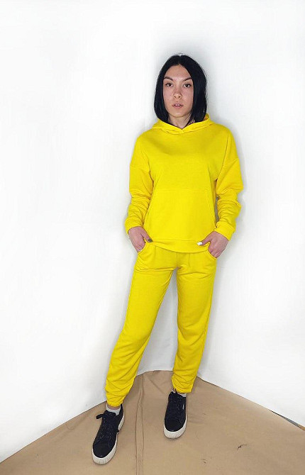 Костюм підлітковий спортивний тринитка петля Жовтий M Харків - фото 1