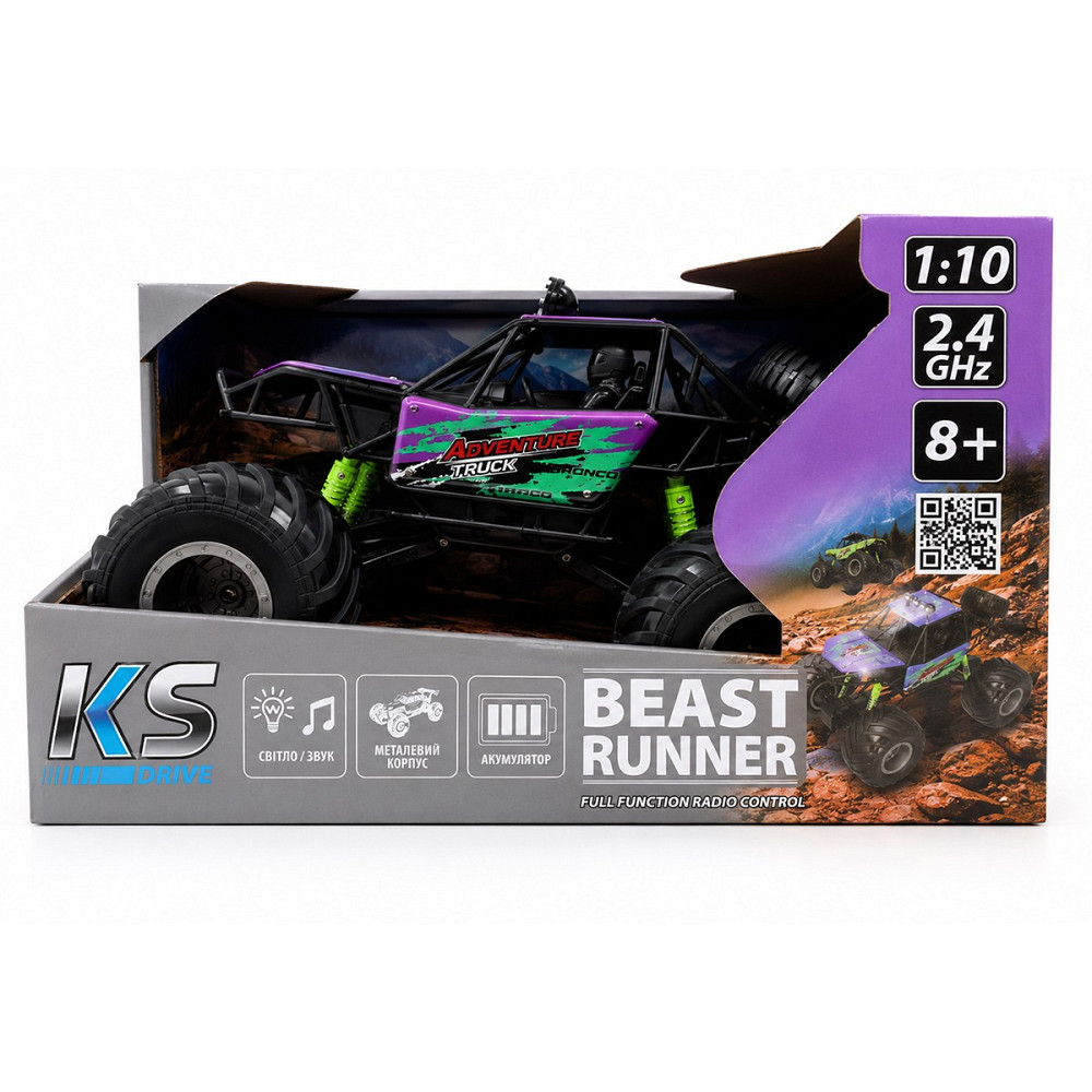 Автомобіль KS Drive на р/к - Beast Runner (2.4 GHz, акум. 7.4 V, бузковий) Днепр - изображение 1