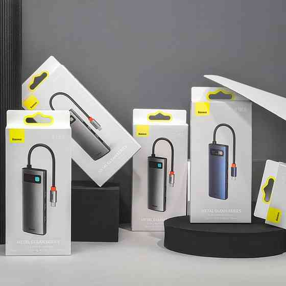 USB-Хаб Baseus Metal Gleam Series 6-in-1 Type-C серый Львов