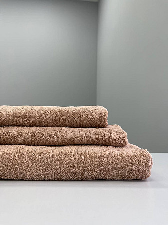 Махровий рушник Ideal Textile 70х140 см однотонний (56860538) бежевий Чернівці - фото 3