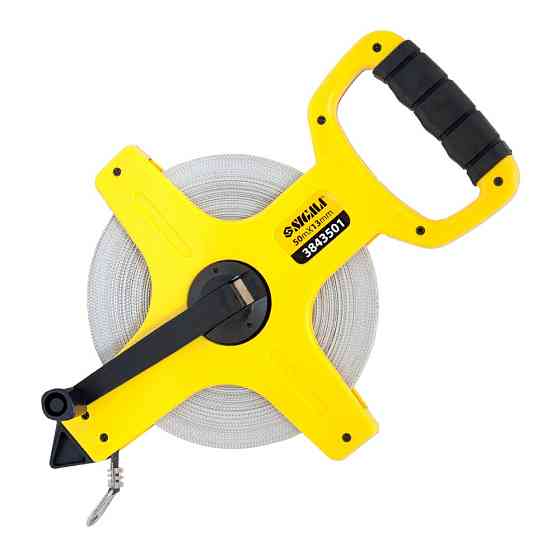 Рулетка геодезична відкрита корпус скловолокона полотно 50 м × 12 мм SIGMA (3843501) Київ