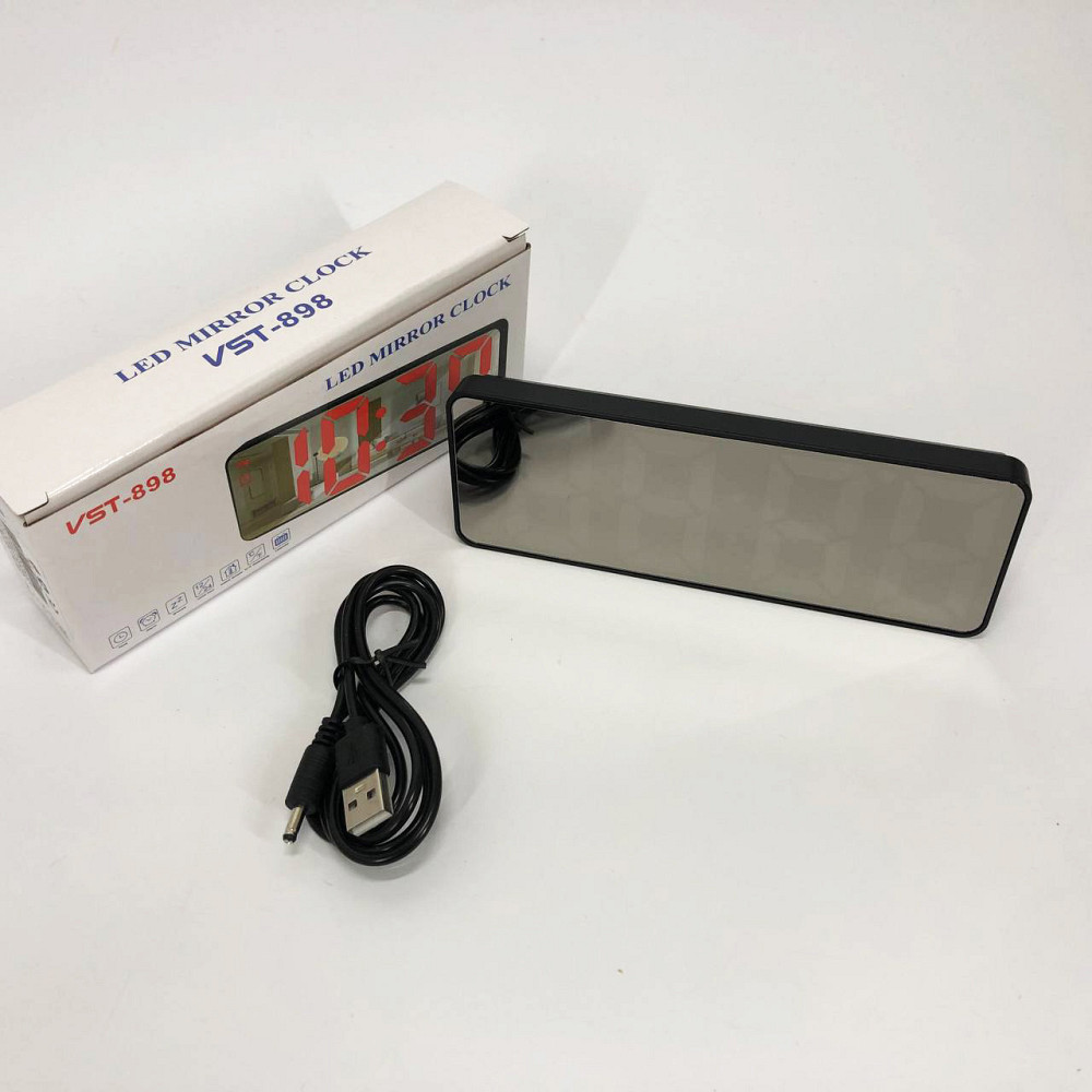 Электронные часы с функцией подсветки VST-898-1, Настольные часы led OL-857 на батарейках Киев - изображение 6