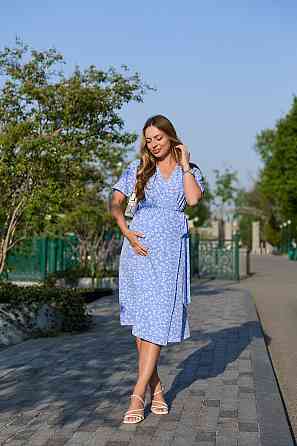 Сарафан для вагітних і годуючих літній для майбутніх мам Salou S (42) Lullababe блакитний у квіточку Кривий Ріг