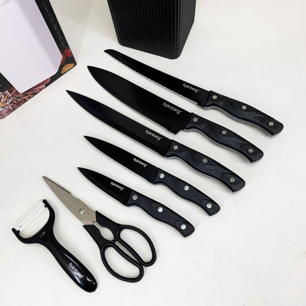 Набір ножів для готування, Набір ножів для кожної кухні, Кухонний ніж з нержавіючої сталі металевий PA-37 Івано-Франківськ - фото 2