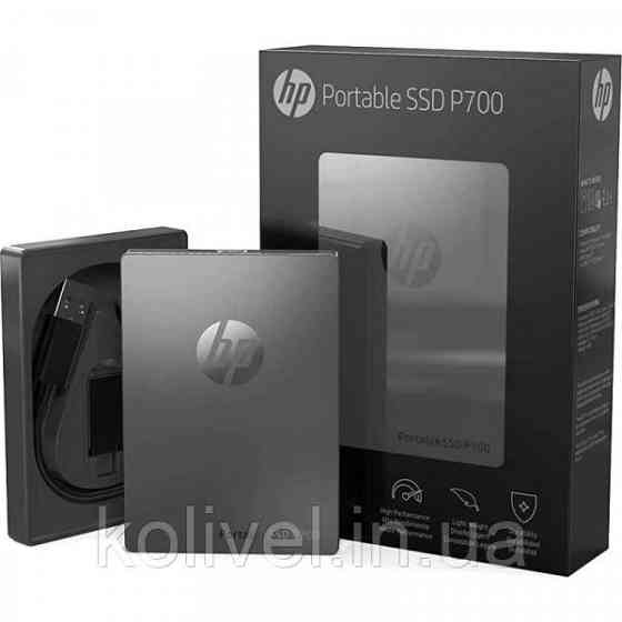SSD external, USB 3.1 Gen2 Type-C 256Gb, HP P700, TLC, Black, чорний, Retail (5MS28AA) Киев